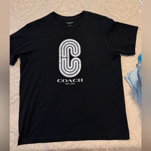 Men’s Coach Black Tee with Silver Logo